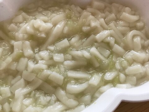 【離乳食】キャベツの味噌煮込みうどん